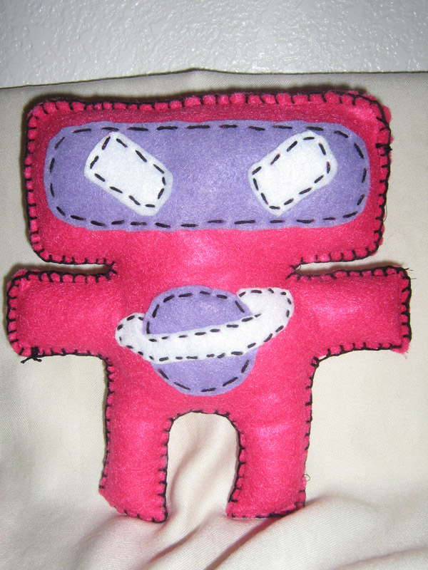 Pink Spaceman Alien Invader
